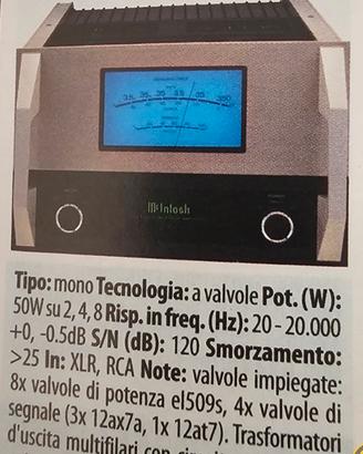 MC INTOSH AMPLIFICATORI FINALI MONO 3500 MK II