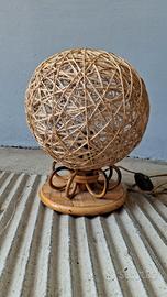 Lampada rattan e corda Mid Century