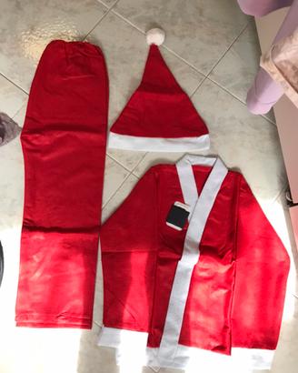 Vestito da babbo natale bambino anni 6-8