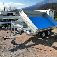 Carrello rimorchio auto doppio asse ribaltabile
