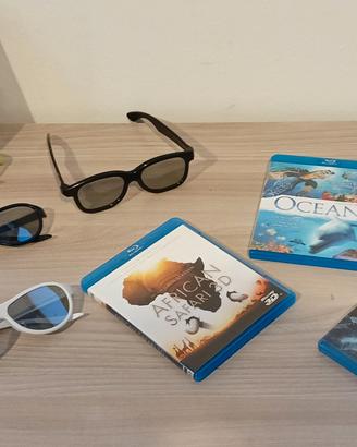 Lotto di 3 Film in Blu-Ray 3D + Gratis Occhiali