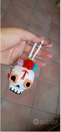 Sugar Skull Portachiavi.Artigianale Nuovo 