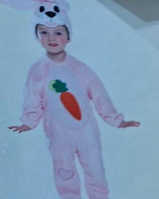 vestito carnevale coniglietta rosa 2 anni