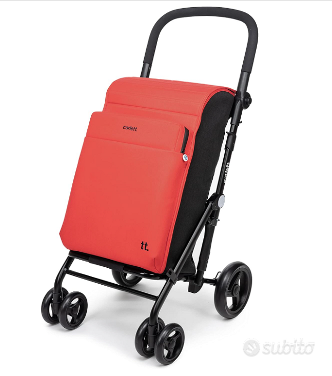 Foppapedretti Go Fast Carrello Portaspesa Pieghevole, Black