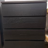 Cassettiera IKEA - MALM marrone/nero