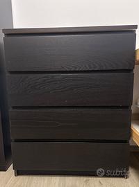 Cassettiera IKEA - MALM marrone/nero