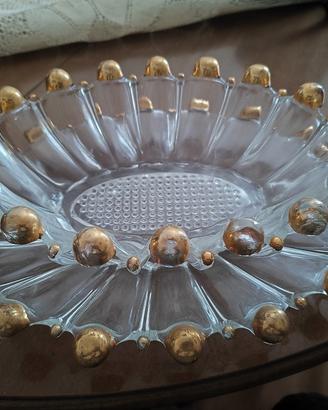 centrotavola in vetro decorato