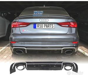 DIFFUSORE AUDI A3 8V SEDAN 13-15 LOOK RS3 + TERMIN