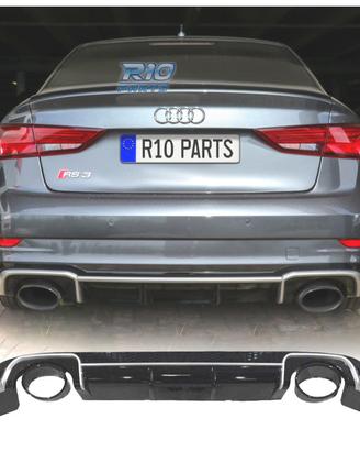 DIFFUSORE AUDI A3 8V SEDAN 13-15 LOOK RS3 + TERMIN