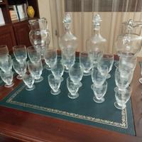 Servizio di bicchieri in cristallo anni 60