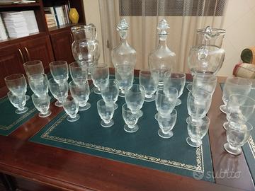 Servizio di bicchieri in cristallo anni 60