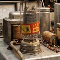 Antica valvola termoionica radio  marca RAB