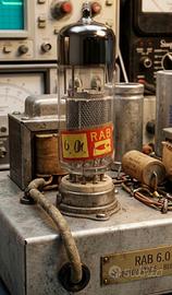 Antica valvola termoionica radio  marca RAB