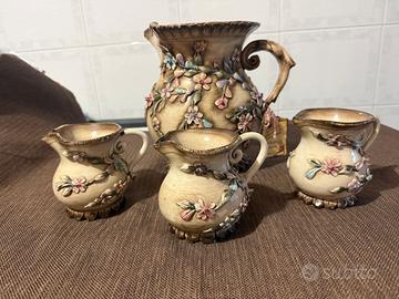 4 brocche Ceramica Capodimonte Mollica Napoli