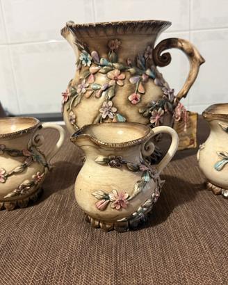 4 brocche Ceramica Capodimonte Mollica Napoli