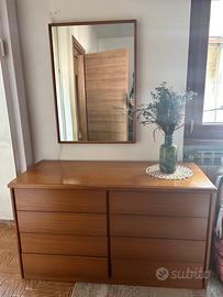 Armadio, cassettiera, letto e comodino