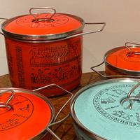 Set di 4 pentole Siltal serie Egizia anni ‘70