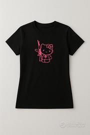 Maglia nera Hello Kitty AK