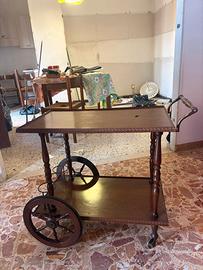 Mini Bar Carrellino Vintage in legno