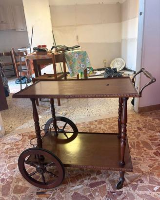 Mini Bar Carrellino Vintage in legno