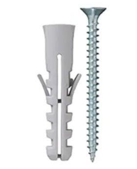 100 tasselli a muro ⌀ 6mm con viti in acciaio 4×30