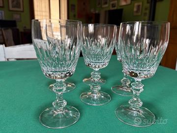 Bicchieri in cristallo lavorati