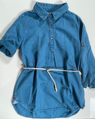 Vestito di jeans manica lunga Zara