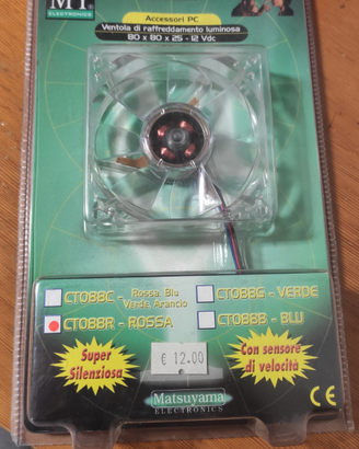 Ventola pc 80 x 80 modding led colorata