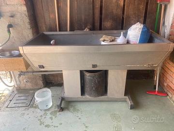Vasca inox lavaggio cani