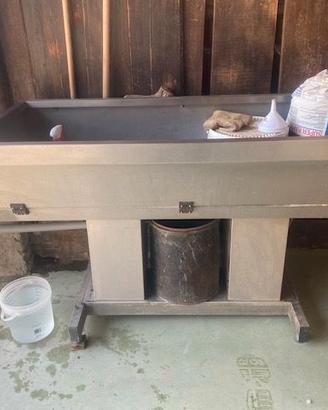 Vasca inox lavaggio cani