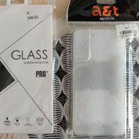 Samsung S21 Cover Trasparente + Pellicola Vetro