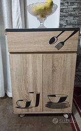 carrello da cucina con ruote