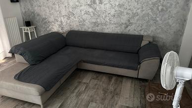 Copridivano angolare grigio scuro