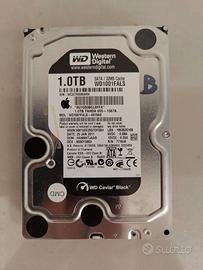 Hard Disk WD Black Intern PC 3,5 1TB APPLE Testato