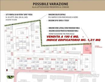 N° 19 - Lotto da 690 mq. con volumetria a 900 mc