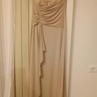 Vestito lungo beige/panna