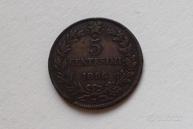 5 CENTESIMI 1896 ROMA – UMBERTO I - REGNO D’ITALIA