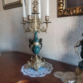 Trittico orologio e candelabri stile LuigiXV