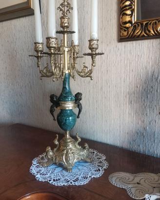 Trittico orologio e candelabri stile LuigiXV