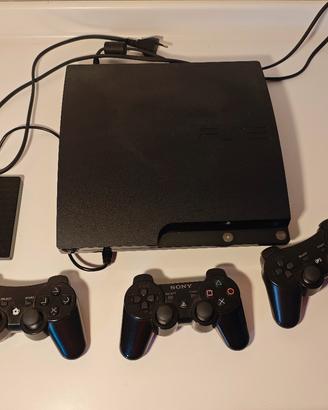 PlayStation 3 Slim 160 GB + 3 controller + HDD 1TB