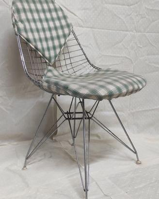 Sedia Wire Chair DKR-2  in acciaio cromato 