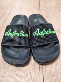 Ciabatte gomma unisex Australian nere e verdi 44 Abbigliamento e Accessori In vendita a Pordenone