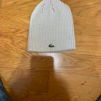 Cappello beige Lacoste originale lana