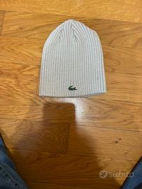 Cappello beige Lacoste originale lana