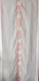 Tende da cucina con ricami floreali