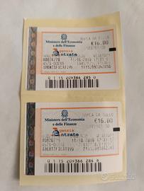 coppia marche da bollo 2016