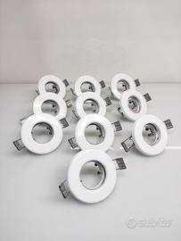 Lotto 10 faretti incasso Ø 6,5 cm bianco