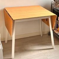 Tavolo da pranzo in bambù, pieghevole, usato