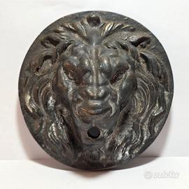 Mascherone Leone Fontana in Bronzo - Antico XIX s