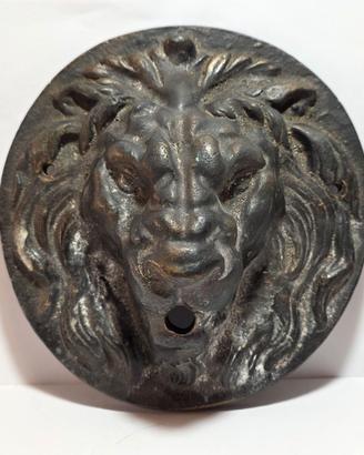 Mascherone Leone Fontana in Bronzo - Antico XIX s